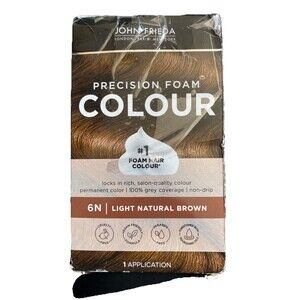 JOHN FRIEDA Precision Foam Color 6N Light Natural Brown Permanent Non Drip Vegan
